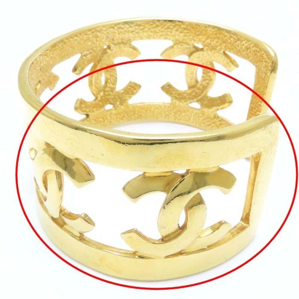 CHANEL Authentic Gold Logo Bracelet - Picture 6 of 7